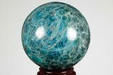 Bright Blue Apatite Sphere - Madagascar #191365-1